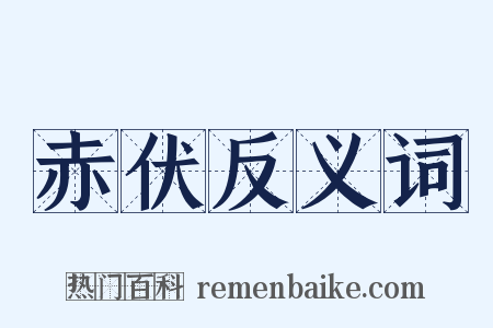 赤伏反义词是什么意思的图片